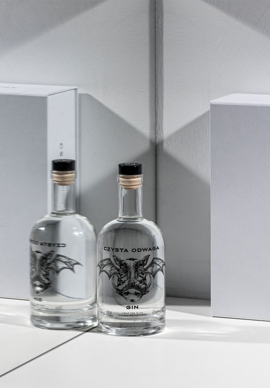 Home pol pm zestaw prezentowy z alkoholem czysta odwaga 2 sztuki ginu z polskimi botanikami 700 ml w eleganckim pudelku 40 3